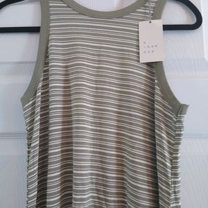 A New Day green and white striped mini dress